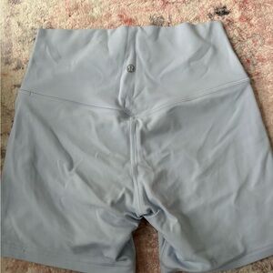 Lululemon Light Blue High-Waisted align shorts